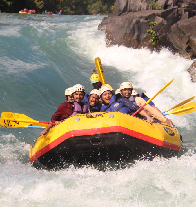 rafting in river kali